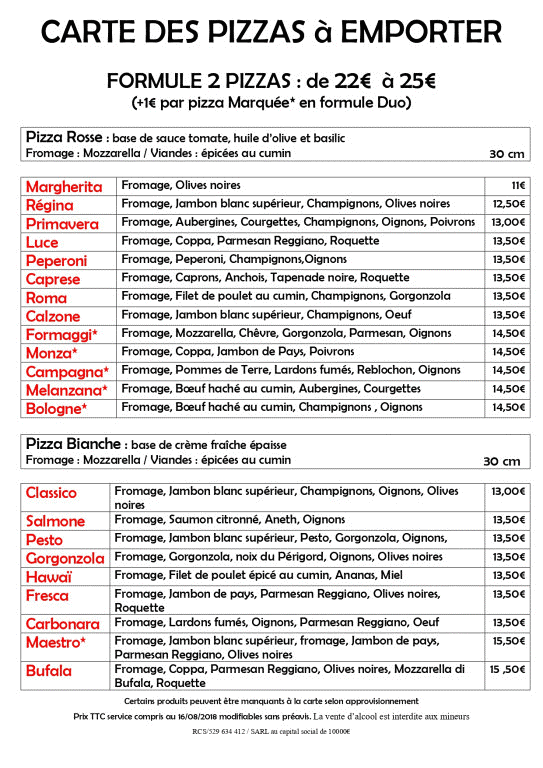 Pizza Luce à Toulouse St Michel pizzaluce