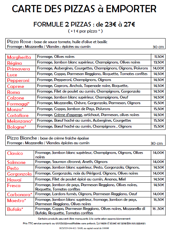 Pizza Luce à Toulouse St Michel PIZZA LUCE